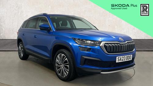 Used 2023 Skoda KODIAQ 1.5 TSI ACT SE L Executive SUV 5dr Petrol DSG Euro 6 (s/s) (7 Seat) (150 ps) Blue at Richmond Motor Group