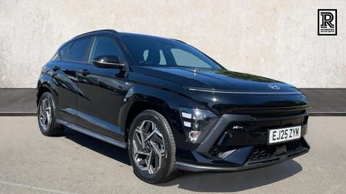 Used 2025 Hyundai KONA 1.6 h-GDi N Line SUV 5dr Petrol Hybrid DCT Euro 6 (s/s) (129 ps) Black at Richmond Motor Group
