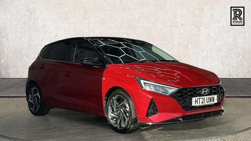 Used 2021 Hyundai i20 1.0 T-GDi MHEV Ultimate Hatchback 5dr Petrol Hybrid DCT Euro 6 (s/s) (100 ps) Red at Richmond Motor Group