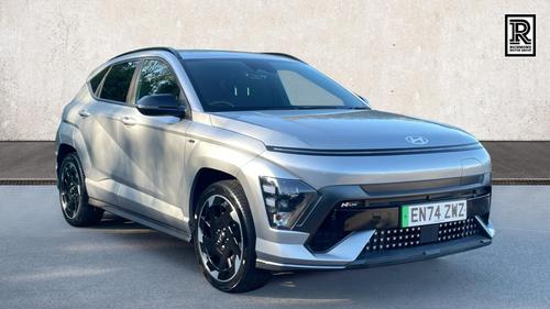 Used 2025 Hyundai KONA 65.4kWh N Line SUV 5dr Electric Auto (218 ps) Silver at Richmond Motor Group