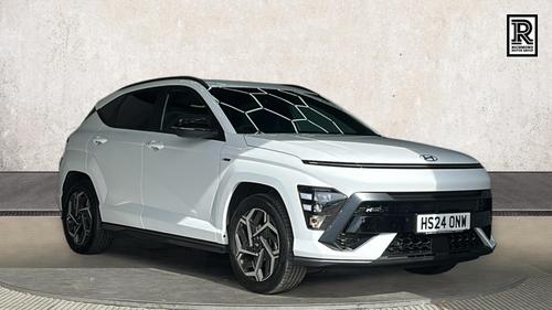 Used 2024 Hyundai KONA 1.6 h-GDi N Line SUV 5dr Petrol Hybrid DCT Euro 6 (s/s) (141 ps) White at Richmond Motor Group