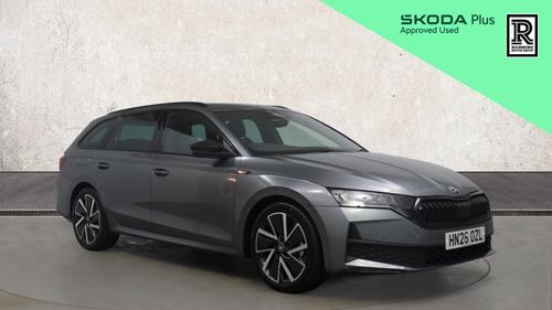Used 2026 Skoda OCTAVIA 1.5 TSI e-TEC MHEV ACT SportLine Estate 5dr Petrol Hybrid DSG Euro 6 (s/s) (150 ps) Grey at Richmond Motor Group