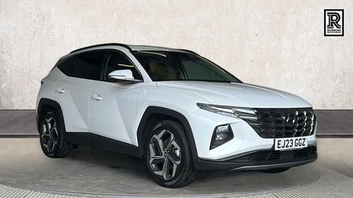 Used 2023 Hyundai TUCSON 1.6 h T-GDi Premium SUV 5dr Petrol Hybrid Auto Euro 6 (s/s) (230 ps) White at Richmond Motor Group
