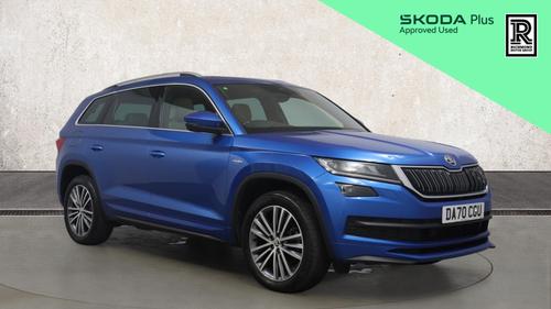 Used 2020 Skoda KODIAQ 2.0 TDI Laurin & Klement SUV 5dr Diesel DSG 4WD Euro 6 (s/s) (7 Seat) (200 ps) Blue at Richmond Motor Group