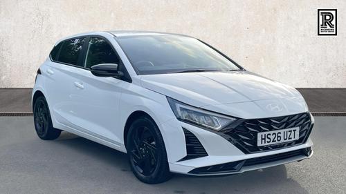 Used 2026 Hyundai i20 1.0 T-GDi Black Line Hatchback 5dr Petrol Manual Euro 6 (s/s) (90 ps) ATLAS WHITE at Richmond Motor Group