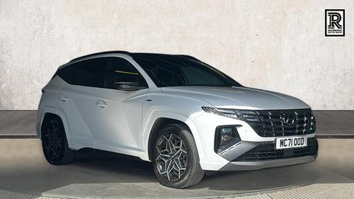 Used 2022 Hyundai TUCSON 1.6 h T-GDi N Line S SUV 5dr Petrol Hybrid Auto Euro 6 (s/s) (230 ps) White at Richmond Motor Group