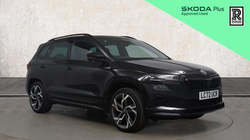 Used 2023 Skoda KAROQ 2.0 TSI SportLine SUV 5dr Petrol DSG 4WD Euro 6 (s/s) (190 ps) Black at Richmond Motor Group