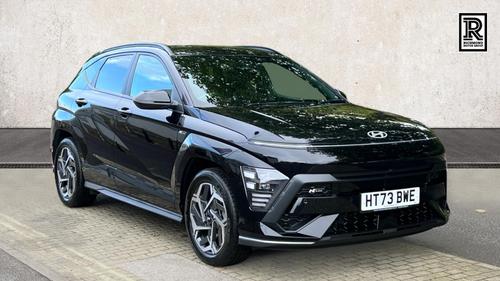 Used 2023 Hyundai KONA 1.6 h-GDi N Line S SUV 5dr Petrol Hybrid DCT Euro 6 (s/s) (141 ps) Black at Richmond Motor Group
