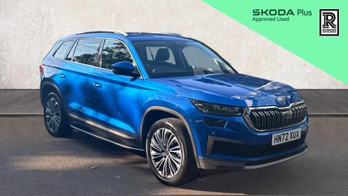 Used 2022 Skoda KODIAQ 1.5 TSI ACT SE L Executive SUV 5dr Petrol DSG Euro 6 (s/s) (7 Seat) (150 ps) Blue at Richmond Motor Group