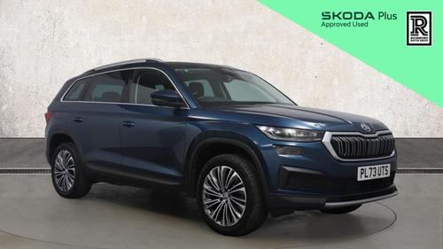 Used 2024 Skoda KODIAQ 2.0 TSI SE L Executive SUV 5dr Petrol DSG 4WD Euro 6 (s/s) (7 Seat) (190 ps) Blue at Richmond Motor Group
