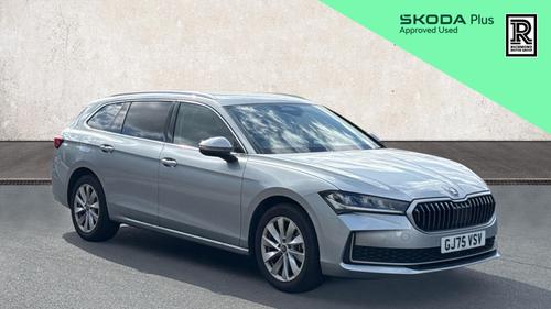 Used 2025 Skoda SUPERB 1.5 TSI iV 25.7kWh SE Technology Estate 5dr Petrol Plug-in Hybrid DSG Euro 6 (s/s) (204 ps) Silver at Richmond Motor Group
