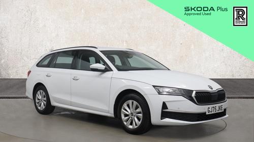 Used 2025 Skoda OCTAVIA 1.5 TSI ACT SE Technology Estate 5dr Petrol Manual Euro 6 (s/s) (116 ps) White at Richmond Motor Group