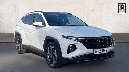 Used 2021 Hyundai TUCSON 1.6 h T-GDi Ultimate SUV 5dr Petrol Hybrid Auto Euro 6 (s/s) (230 ps) White at Richmond Motor Group