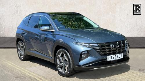Used 2023 Hyundai TUCSON 1.6 h T-GDi Ultimate SUV 5dr Petrol Hybrid Auto Euro 6 (s/s) (230 ps) Blue at Richmond Motor Group