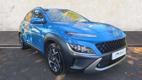 Used 2021 Hyundai KONA 1.6 h-GDi Premium SUV 5dr Petrol Hybrid DCT Euro 6 (s/s) (141 ps) Blue at Richmond Motor Group