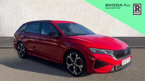 Used 2025 Skoda OCTAVIA 2.0 TSI vRS Estate 5dr Petrol DSG Euro 6 (s/s) (265 ps) Red at Richmond Motor Group