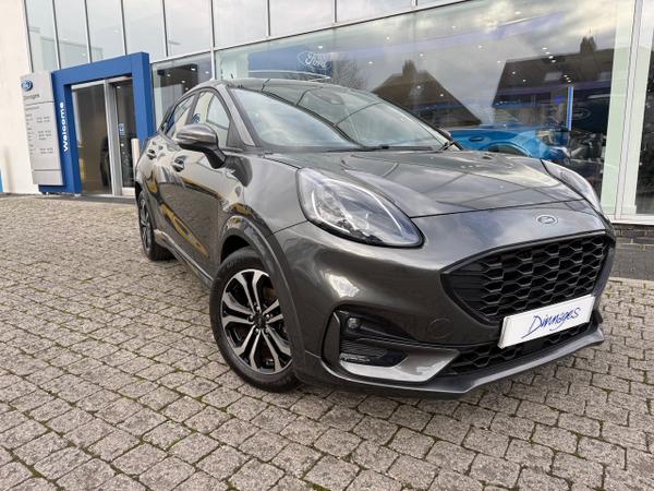 Used 2023 Ford Puma 1.0T EcoBoost MHEV ST-Line SUV 5dr Petrol Hybrid Manual Euro 6 (s/s) (125 ps) Magnetic Grey at Dinnages