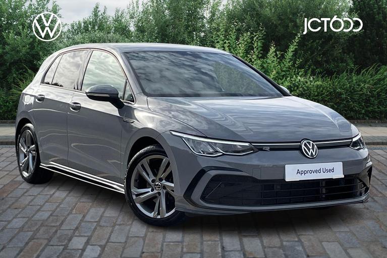 Used 2021 VOLKSWAGEN Golf 1.5 eTSI MHEV R-Line Hatchback 5dr Petrol Hybrid DSG Euro 6 (s/s) (150 ps) Grey at JCT600