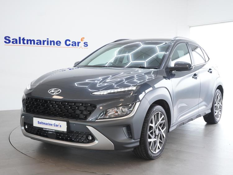 Used 2021 Hyundai KONA 1.6 h-GDi Premium SUV 5dr Petrol Hybrid DCT Euro 6 (s/s) (141 ps) Dark Knight Grey at #sitename#