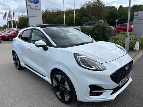 Used 2025 Ford Puma 1.0 MHEV ST-LINE X MILD HYBRID MEGA SPEC Frozen White at Lawtons of Tadcaster