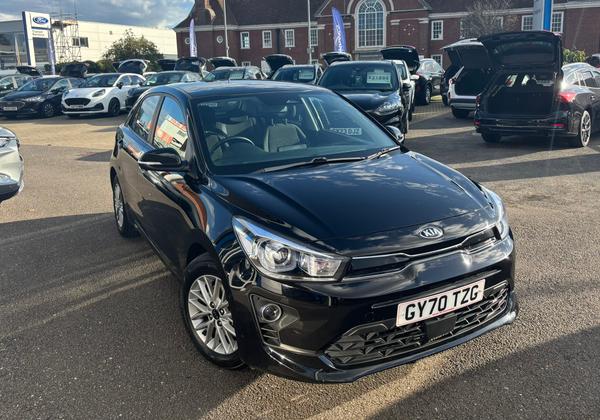 Used 2021 Kia Rio 1.2 2 Hatchback 5dr Petrol Manual Euro 6 (s/s) (83 bhp) Black at Dinnages
