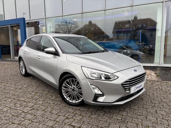 Used 2018 Ford Focus 1.0T EcoBoost Titanium X Hatchback 5dr Petrol Manual Euro 6 (s/s) (125 ps) Moondust Silver at Dinnages