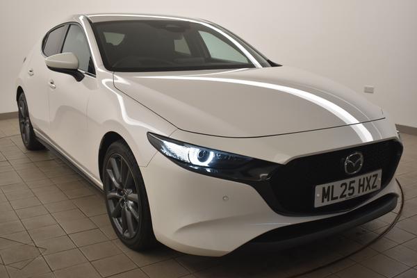 Used 2025 Mazda Mazda3 2.5 e-Skyactiv G MHEV 140 Exclusive-Line 5dr Auto White at SERE Motors