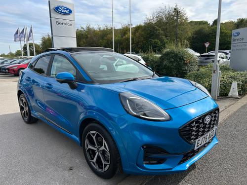 Used 2025 Ford Puma 1.0 MHEV ST-LINE MILD HYBRID MEGA SPEC LOW MILEAGE Digital Aqua Blue at Lawtons of Tadcaster
