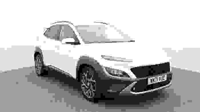 Used 2021 Hyundai KONA 1.6 h-GDi Premium SUV 5dr Petrol Hybrid DCT Euro 6 (s/s) (141 ps) White at Hawkins Motor Group