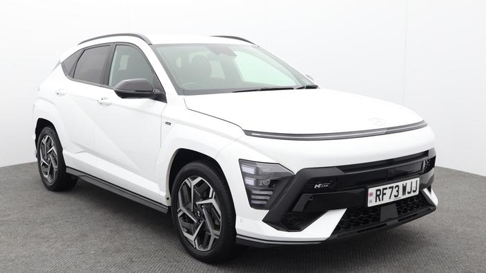 Used 2023 Hyundai KONA 1.6 h-GDi N Line S SUV 5dr Petrol Hybrid DCT Euro 6 (s/s) (141 ps) White at Hawkins Motor Group