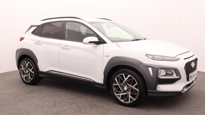 Used 2020 Hyundai KONA 1.6 h-GDi Premium SE SUV 5dr Petrol Hybrid DCT Euro 6 (s/s) (141 ps) White at Hawkins Motor Group