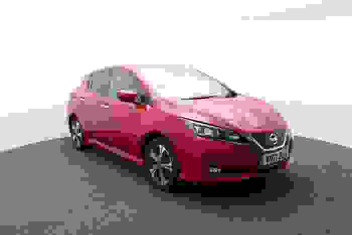 Used 2021 Nissan Leaf 62kWh e+ Tekna Hatchback 5dr Electric Auto (217 ps) Flame Red at Hawkins Motor Group
