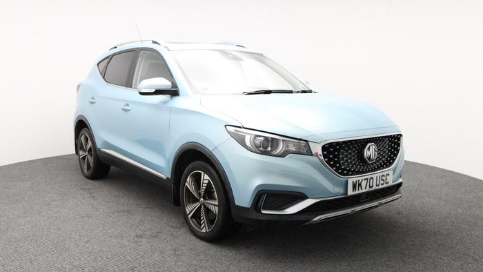 Used 2020 MG MG ZS 44.5kWh Exclusive SUV 5dr Electric Auto (143 ps) Blue at Hawkins Motor Group