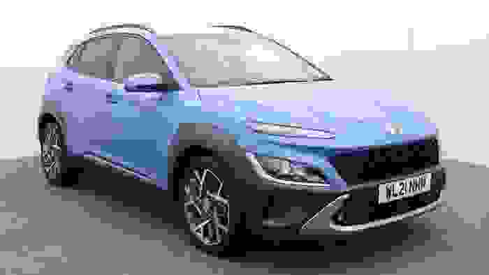 Used 2021 Hyundai KONA 1.6 h-GDi Premium SUV 5dr Petrol Hybrid DCT Euro 6 (s/s) (141 ps) Blue at Hawkins Motor Group