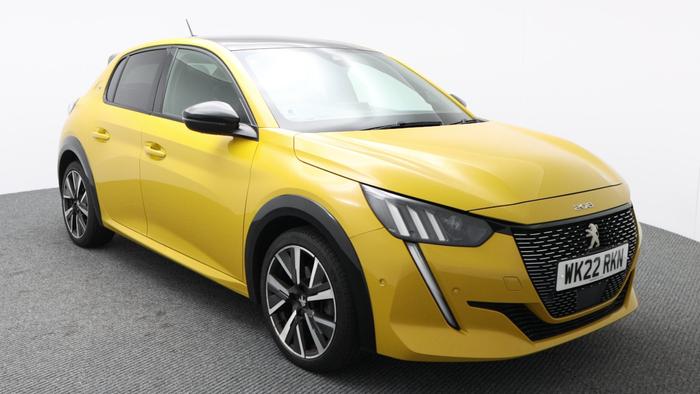 Used 2022 Peugeot 208 1.2 PureTech GT Hatchback 5dr Petrol EAT8 100 ps) Yellow at Hawkins Motor Group