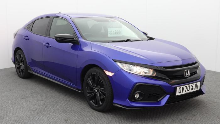 Used 2020 Honda Civic 1.0 VTEC Turbo Sport Line Hatchback 5dr Petrol CVT Euro 6 (s/s) (126 ps) at Hawkins Motor Group