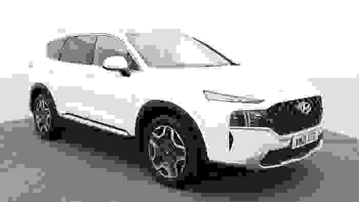 Used 2021 Hyundai Santa Fe 1.6 h T-GDi Ultimate SUV 5dr Petrol Hybrid Auto 4WD Euro 6 (s/s) (230 ps) White at Hawkins Motor Group