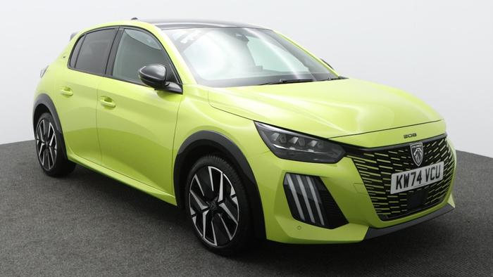 Used 2024 Peugeot 208 1.2 HYBRID GT Hatchback 5dr Petrol Hybrid e-DSC6 Euro 6 (s/s) (100 ps) Agueda Yellow at Hawkins Motor Group