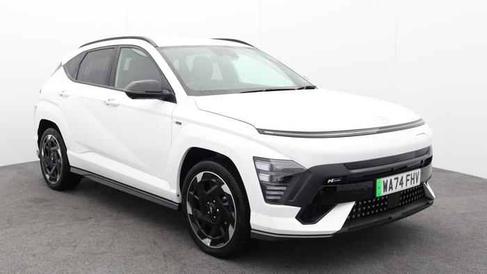 Used 2025 Hyundai KONA 65.4kWh N Line S SUV 5dr Electric Auto (218 ps) White at Hawkins Motor Group