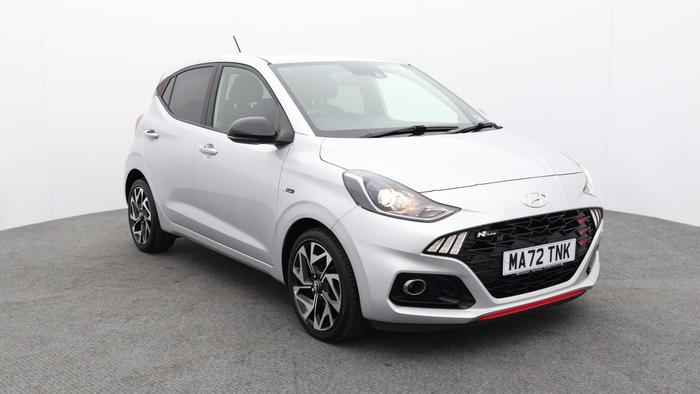 Used 2022 Hyundai i10 1.0 T-GDi N Line Hatchback 5dr Petrol Manual Euro 6 (s/s) (100 ps) Silver at Hawkins Motor Group