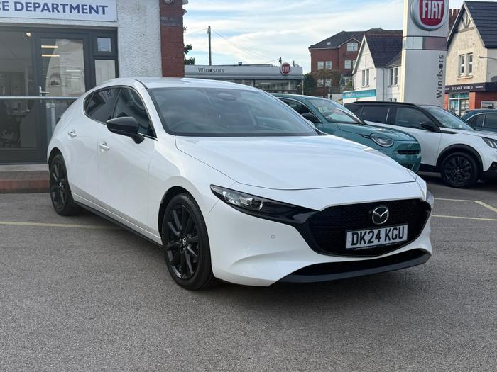 Used 2024 Mazda Mazda3 2.0 e-SKYACTIV-G MHEV Homura Hatchback 5dr Petrol Manual Euro 6 (s/s) (122 ps) White at Windsors of Wallasey