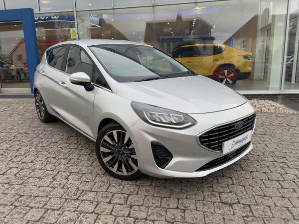 Used 2022 Ford Fiesta 1.0T EcoBoost MHEV Titanium Vignale Hatchback 5dr Petrol Hybrid Manual Euro 6 (s/s) (125 ps) Moondust Silver at Dinnages