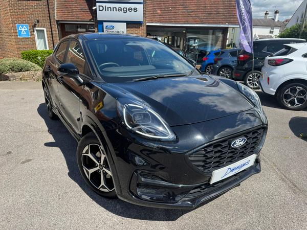 Used 2025 Ford Puma 1.0T EcoBoost MHEV ST-Line SUV 5dr Petrol Hybrid Manual Euro 6 (s/s) (125 ps) Agate Black at Dinnages