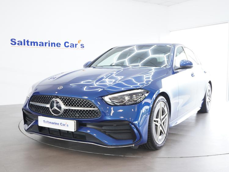 Used 2025 Mercedes-Benz C Class 1.5 C200h MHEV AMG Line Saloon 4dr Petrol Hybrid G-Tronic+ Euro 6 (s/s) (224 ps) SPECTRAL BLUE METALLIC at #sitename#