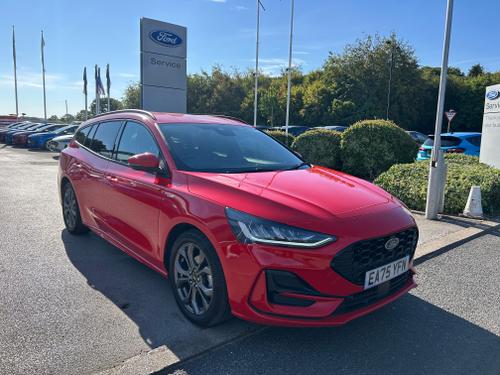 Used 2025 Ford Focus 1.0 MHEV ST-LINE 155PS MILD HYBRID AUTO ESTATE GREAT SPEC Race Red at Lawtons of Tadcaster