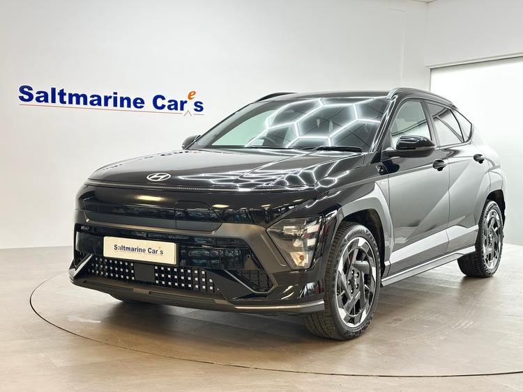Used 2024 Hyundai KONA 65.4kWh N Line SUV 5dr Electric Auto (218 ps) Abyss Black at #sitename#