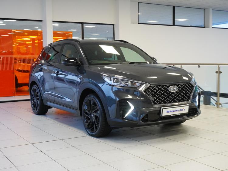 Used 2020 Hyundai TUCSON 1.6 CRDi MHEV N Line SUV 5dr Diesel Hybrid Manual Euro 6 (s/s) (136 ps) Dark Knight Grey at #sitename#