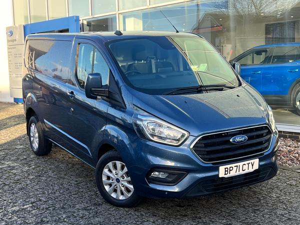Used 2022 Ford Transit Custom 2.0 280 EcoBlue Limited Panel Van 5dr Diesel Manual L1 H1 Euro 6 (s/s) (130 ps) Chrome Blue at Dinnages