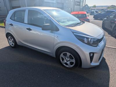 Used 2024 Kia PICANTO 1.0 1 Hatchback 5dr Petrol Manual Euro 6 (s/s) (66 bhp) silver frost at Gravells