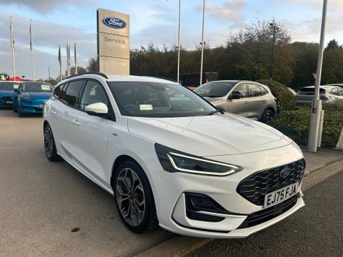 Used 2025 Ford Focus 1.0 MHEV ST-LINE X 155PS MILD HYBRID AUTO ESTATE MEGA SPEC Frozen White at Lawtons of Tadcaster